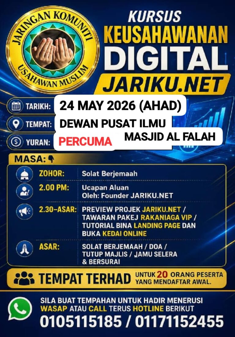 KURSUS KEUSAHAWANAN DIGITAL JARIKU.NET