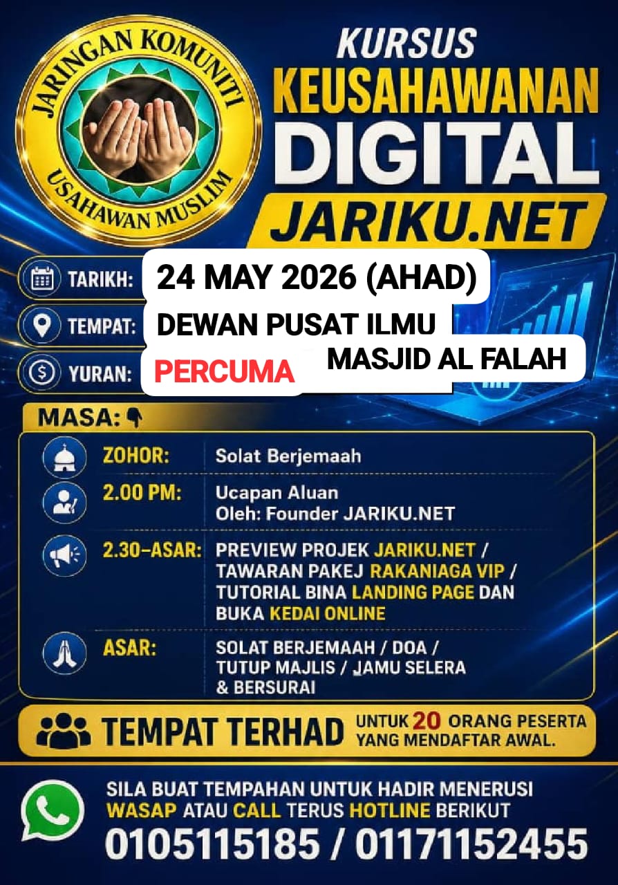 KURSUS KEUSAHAWANAN DIGITAL JARIKU.NET