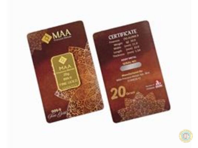SOLID GOLD BAR 999.9 (20GM MAA)