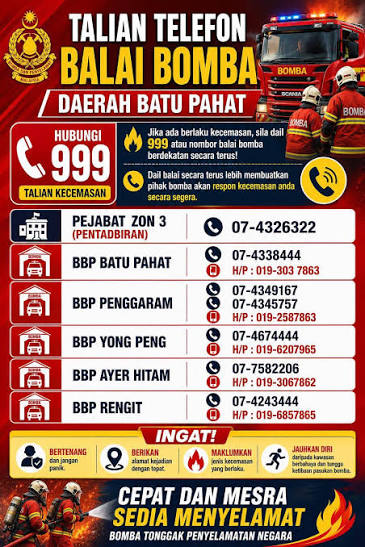 Batu Pahat Fire and Rescue Station Jalan Mohd. Khalid ·