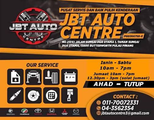 JBT AUTO CENTRE – SUNGAI DUA